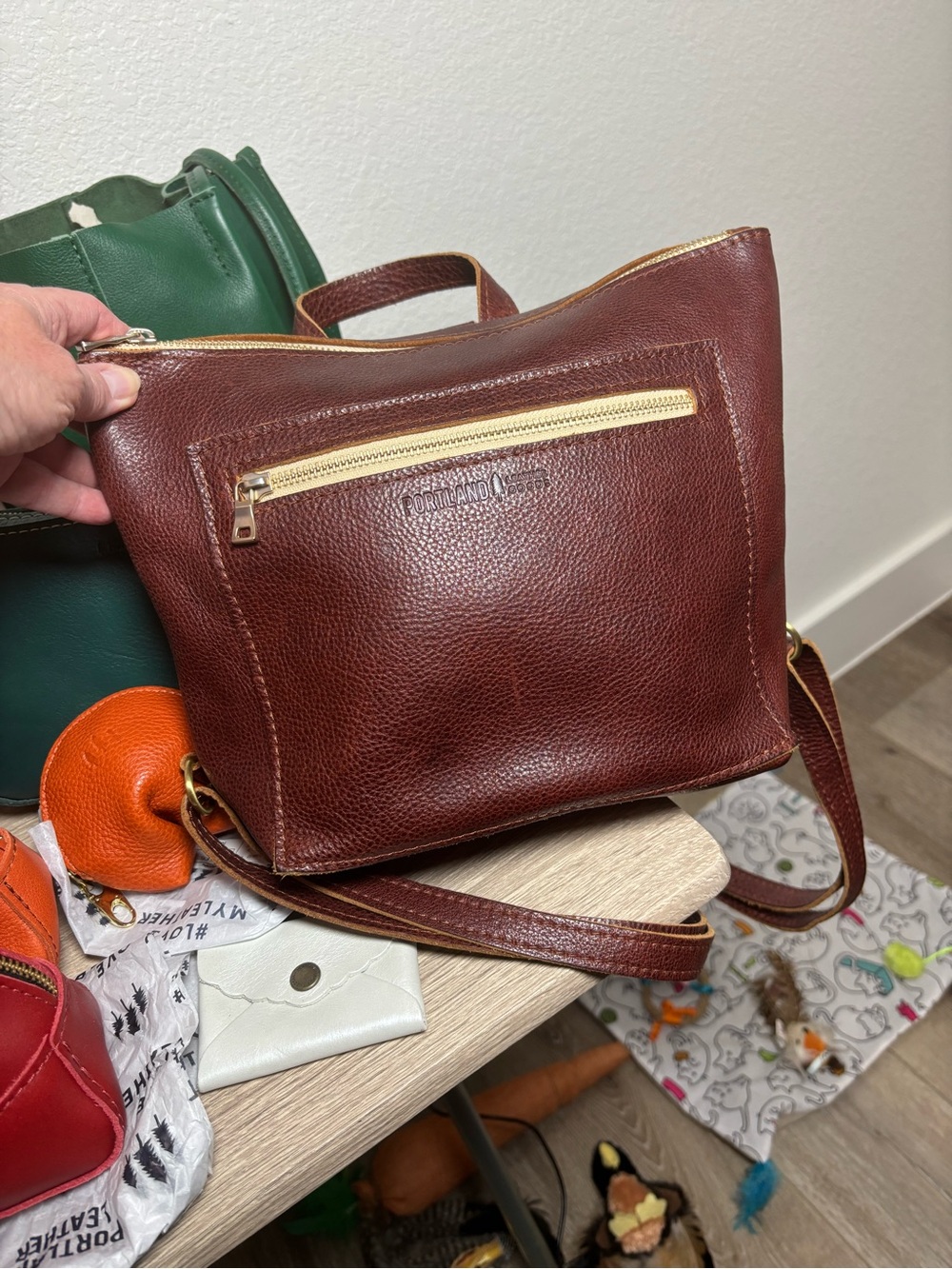 Portland Leather Goods Nutmeg SMALL Tote Backpack